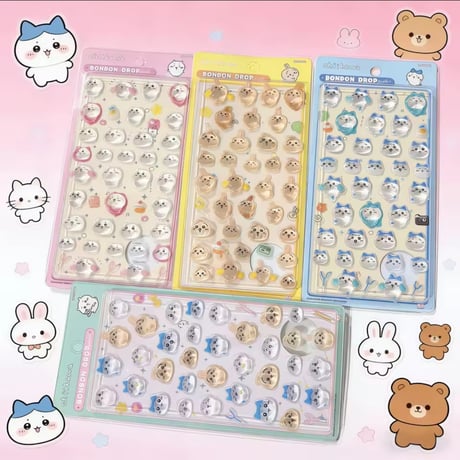 ぼんぼんドロップシール　ちいかわ　(ちいかわ×はちわれ×うさぎ)