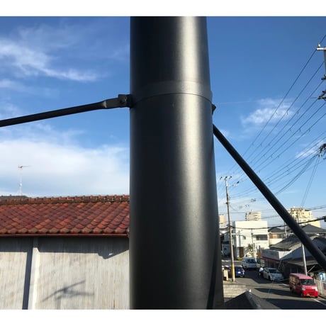 耐熱黒塗装断熱二重煙突150mm(6インチ）用　ルーフ・サポート