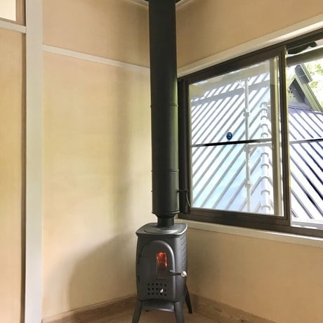 耐熱黒塗装断熱二重煙突150mm(6インチ）用 エアー・サーキュレーション・シーリング＆フロアパネル