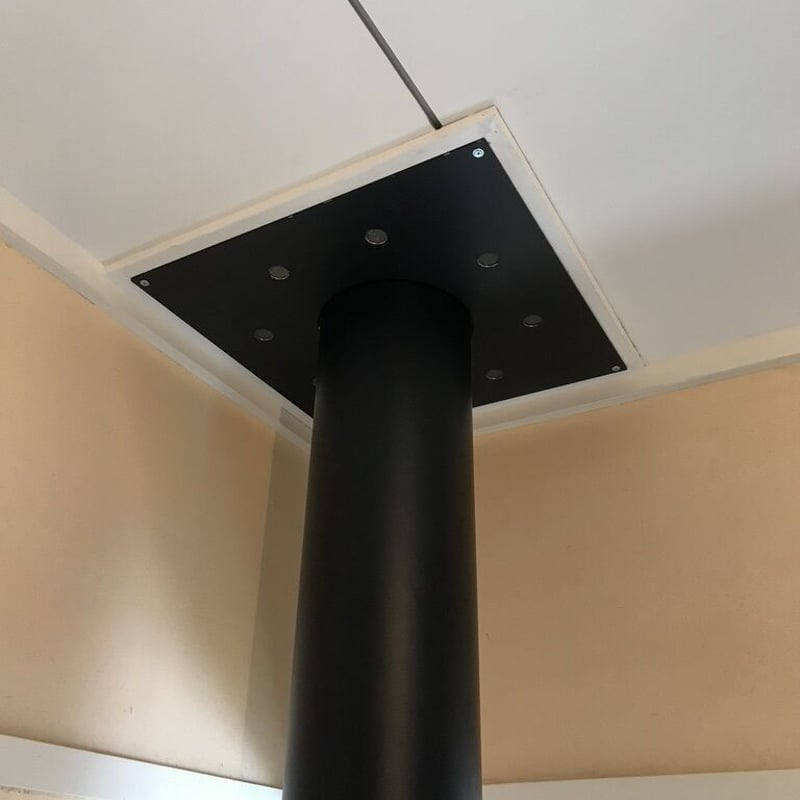 耐熱黒塗装断熱二重煙突150mm(6インチ)用 エアー・サーキュ 耐熱黒塗装断熱二重煙突150mm(6インチ)用 エアー・サーキュ