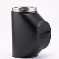 New 耐熱黒塗装断熱二重煙突　90°Tee（150-200） ロック式