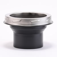 New 耐熱黒塗装断熱二重煙突　120mm用アダプター（120-150-200） ロック式