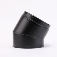 New 耐熱黒塗装断熱二重煙突　30°Bend（150-200） ロック式