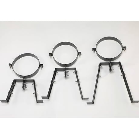 耐熱黒塗装断熱二重煙突用　壁面取り付け金具　チルト・ブラケット S（150-200)