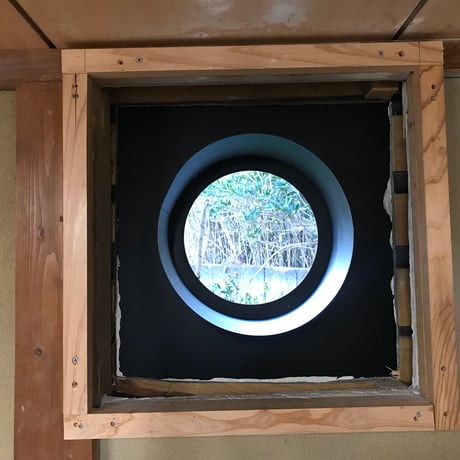 耐熱黒塗装断熱二重煙突150mm(6インチ）用　ウォール・ステイ