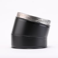 New 耐熱黒塗装断熱二重煙突　15°Bend（150-200） ロック式