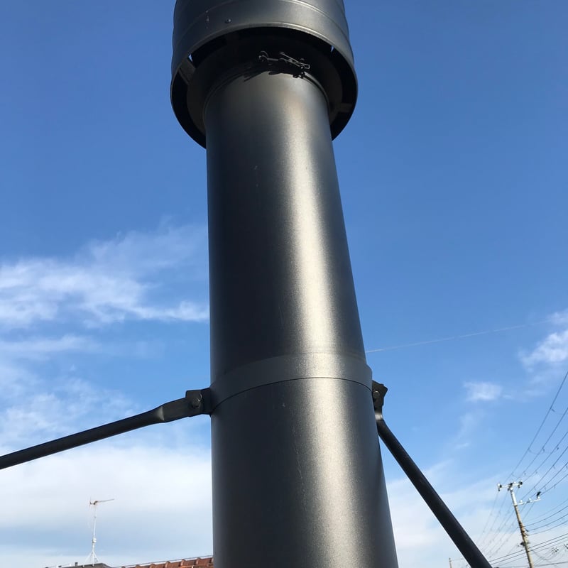 耐熱黒塗装断熱二重煙突150mm(6インチ)用 ルーフ・サポート 耐熱黒塗装断熱二重煙突150mm(6インチ)用 ルーフ・サポート