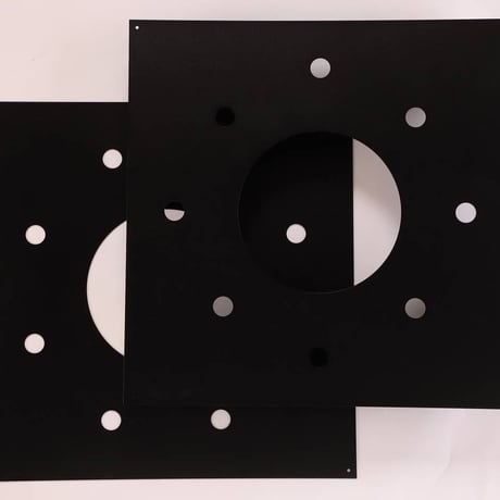 耐熱黒塗装断熱二重煙突150mm(6インチ）用 エアー・サーキュレーション・シーリング＆フロアパネル