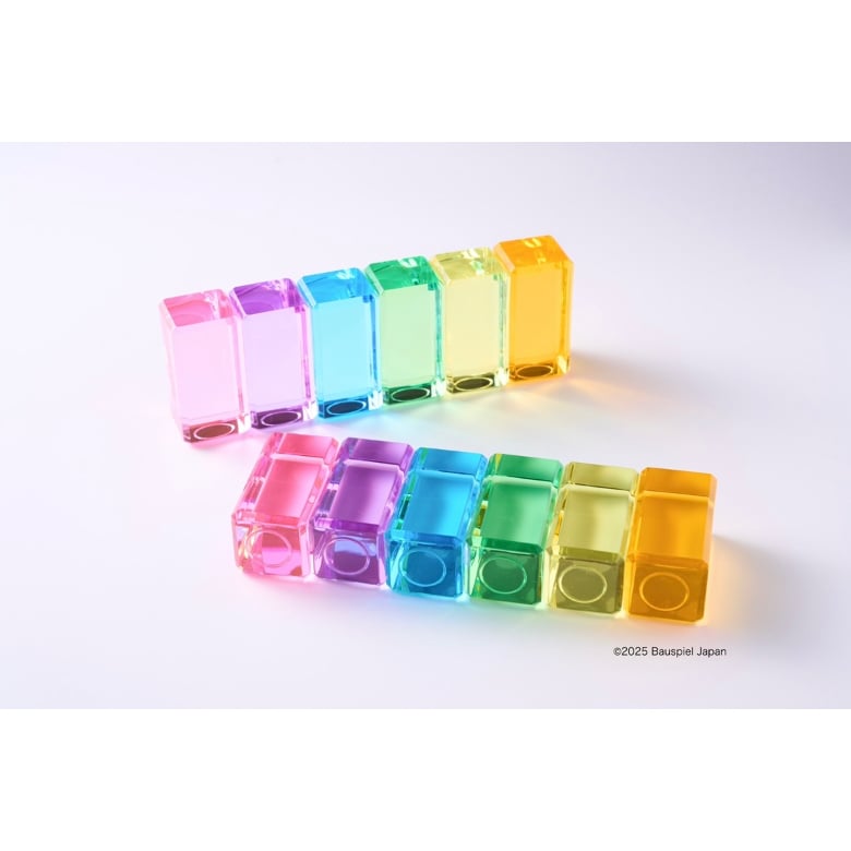 BAUSPIEL ルミナスブロック　箱入り BAUSPIEL 】ルミナスブロック 24pcs ※木箱付き 【次回入荷分予約