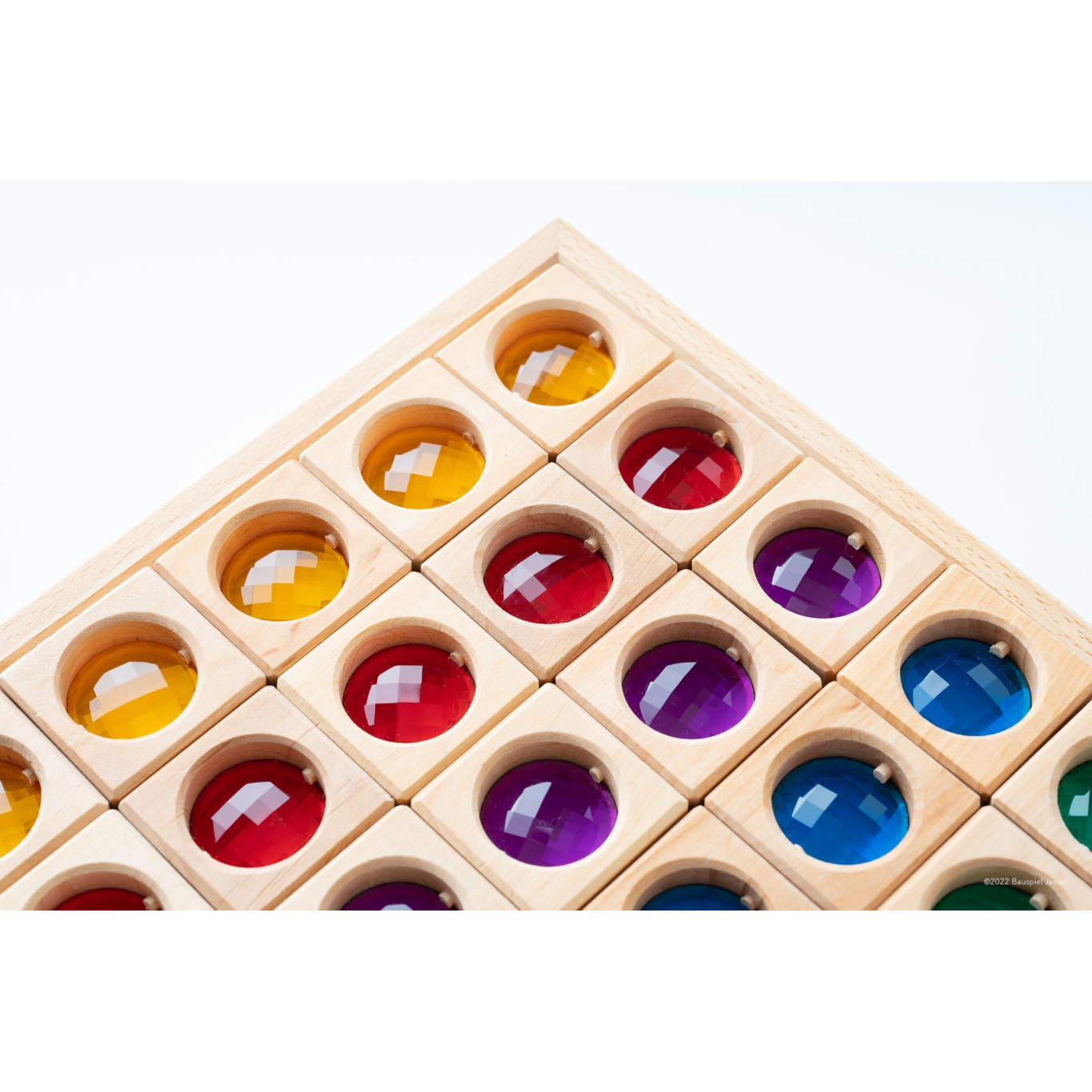 バウシュピール　トランスパレントキューブ　新品箱付　5cm基尺　積み木 BAUSPIEL】トランスパレントキューブ ※木製トレー付き 【在庫あり