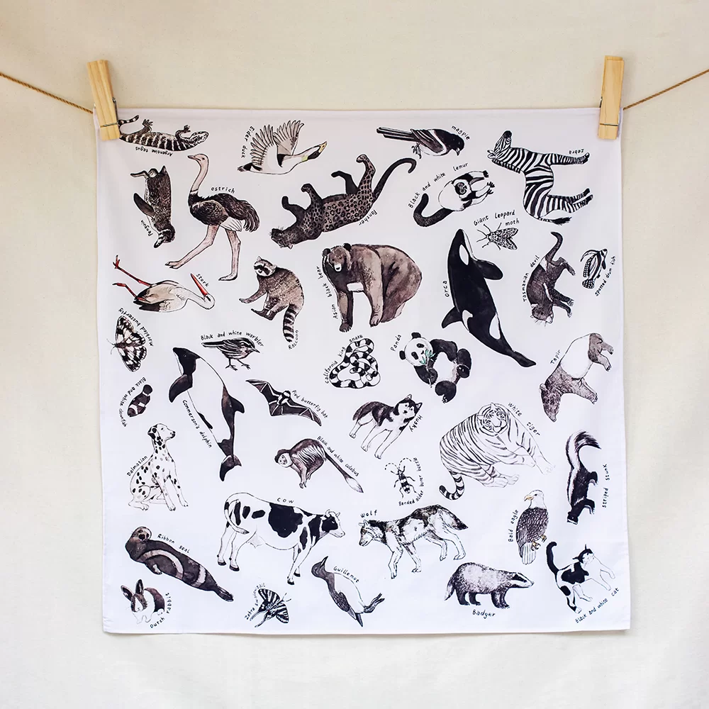 wonderie】プレイクロス Inky and ivory animal kingdom 