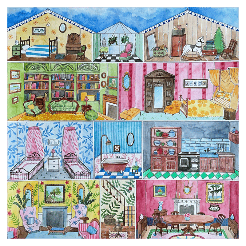 QYマステ8月新作☆Dollhouse 8cm×5M　PET☆1590 QYマステ8月新作☆Dollhouse 8cm×5M PET☆1590