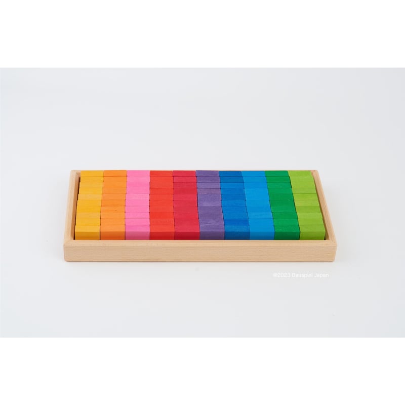 BAUSPIEL】モザイクタイル 100PCS ※木製トレー付き | METSÄ