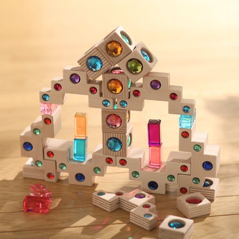 REGENBOGENLAND】貴重なビルディングブロック ハーフセット18pcs