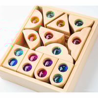 BAUSPIEL ルミナスブロック　箱入り BAUSPIEL 】ルミナスブロック 24pcs ※木箱付き 【次回入荷分予約