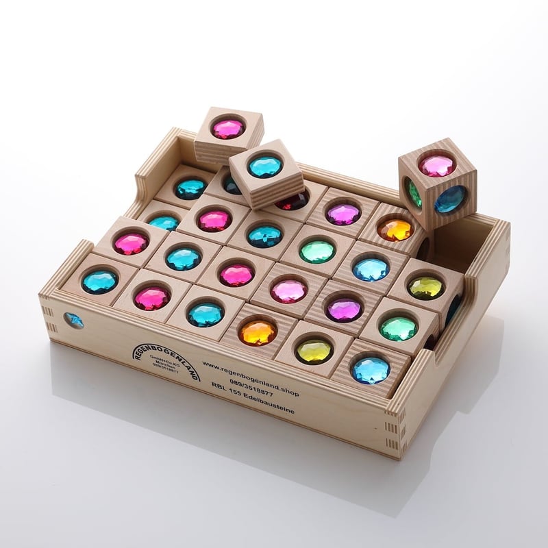 REGENBOGENLAND】貴重なビルディングブロック 36pcs ※木箱つき REGENBOGENLAND】貴重なビルディングブロック 36pcs ※木箱つき