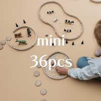 BAUSPIEL 】カラートライアングル ラージ 54pcs ※木製トレー付き