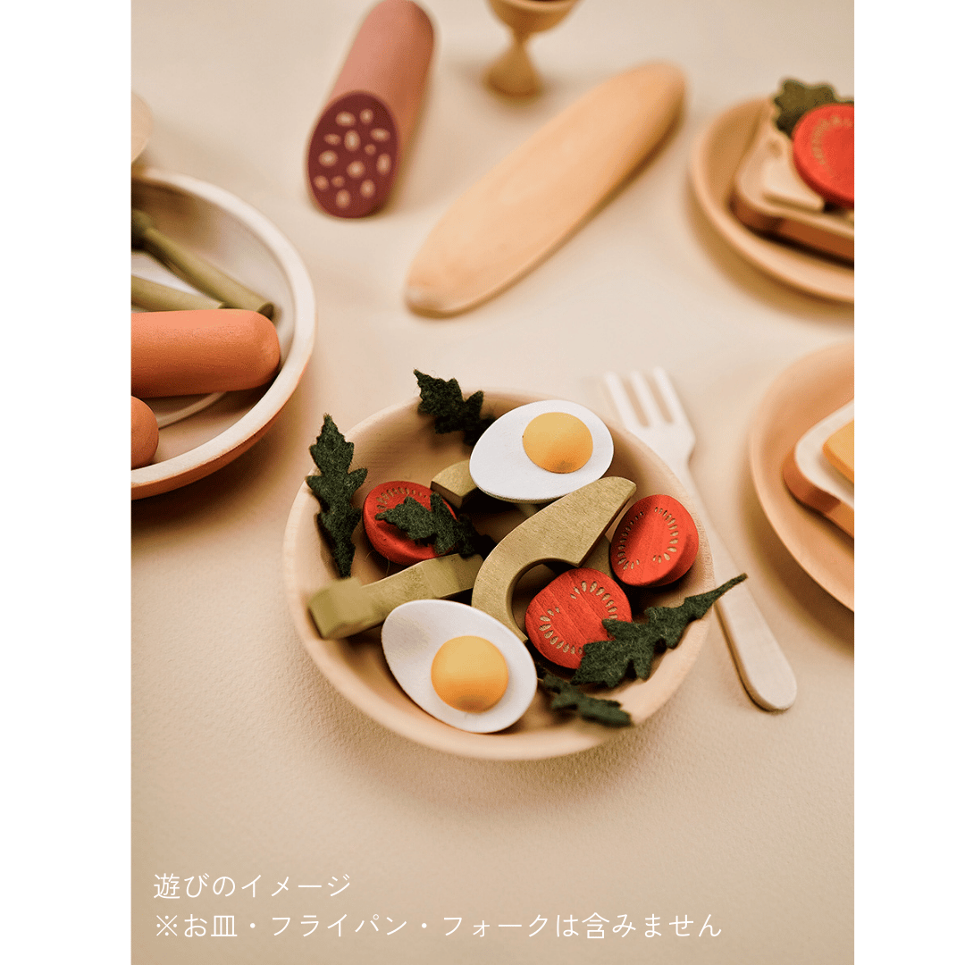 SABO CONCEPT】WOODEN PLAY FOOD SET / BREAKFAST