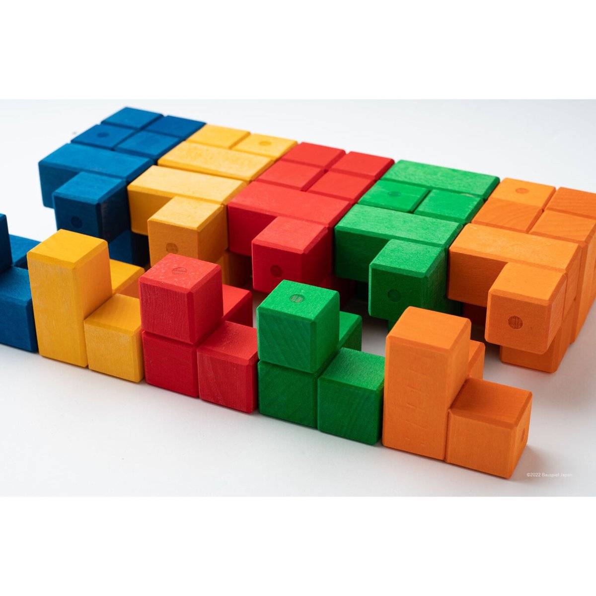BAUSPIEL コーナーブロック50個セット木箱付 BAUSPIEL 】コーナーブロックカラー50PCS 【メーカー取り寄せ