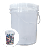 タフティング 毛糸くず入れ用 透明ペール容器 25L