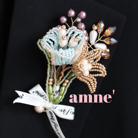 【broach】Sky Blue /etoile filante