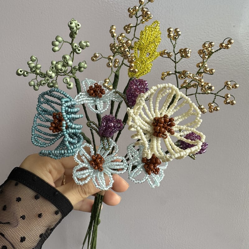 ビーズフラワー　ブーケ　インテリア ビーズフラワー ブーケ インテリア