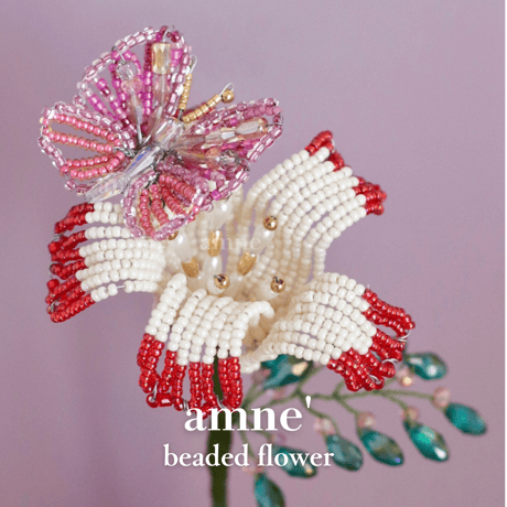 【celeste fleur】butterfly flower🦋White red