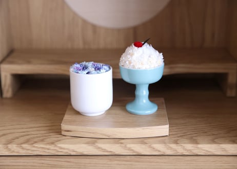 ごはんとお水（金箔押しBOX入り）_緑色花器