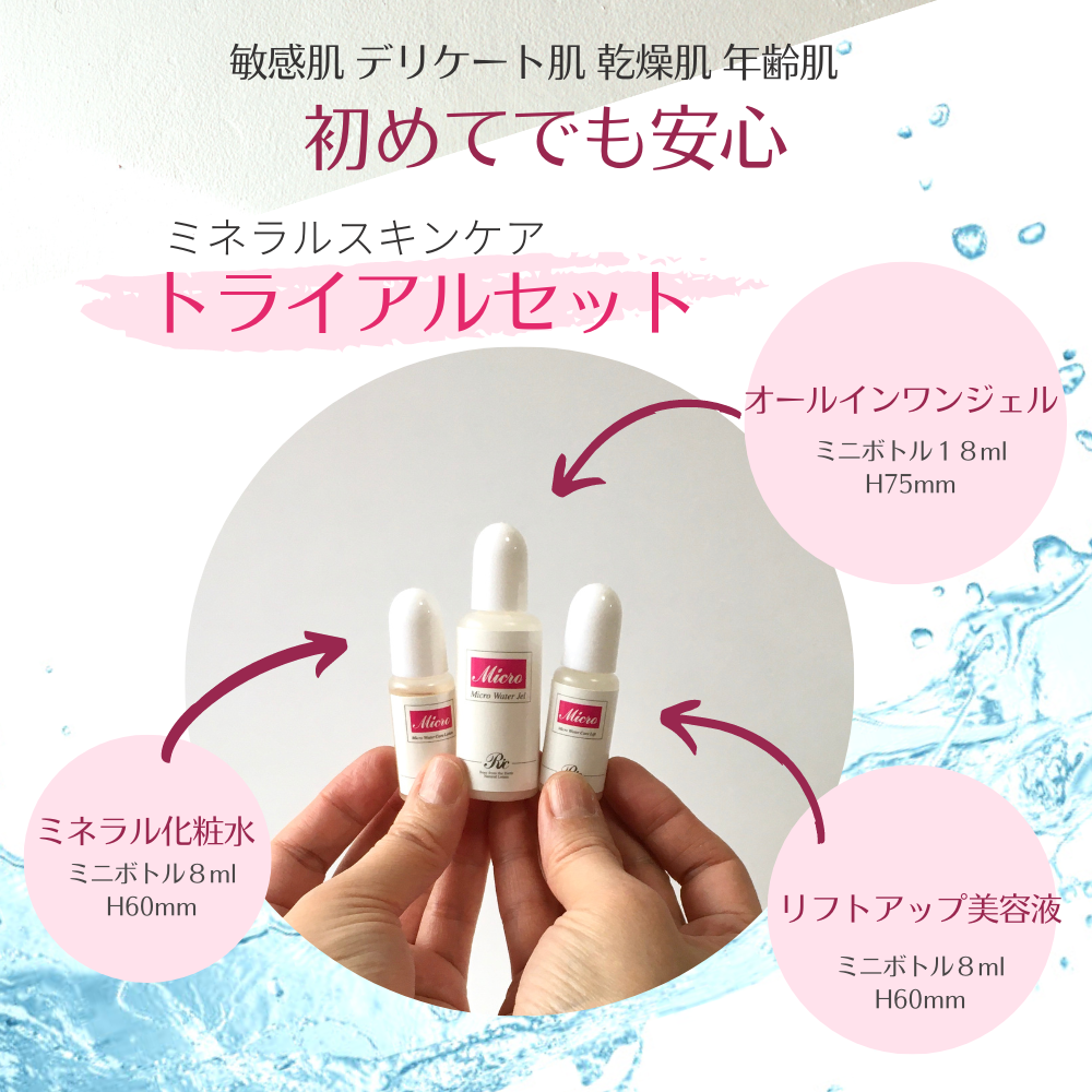 マイクロウォーター トライアルセット | ミネラルスキンケア リック