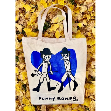 BLUE HEART TOTEトートバッグ（送料無料） Canvas Eco- bag / English description below