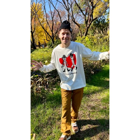 Clockwork Orange de 長袖Tシャツ-  ナチュラル（S〜XL）White Long Sleeve / English description below.