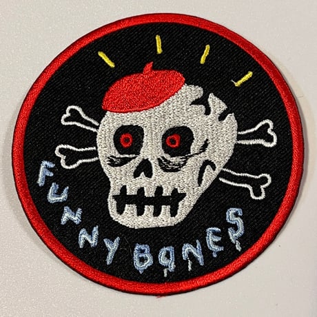 FUNNYBONES Skull ワッペン  Funny Bones Classic Patch/ English description below