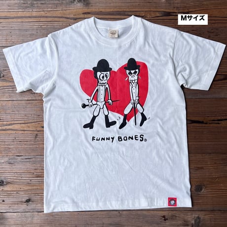 Clockwork Orange de Tシャツ-  ナチュラル＋記念バッジ（S〜XL）White Adult Short Sleeve/ English description below