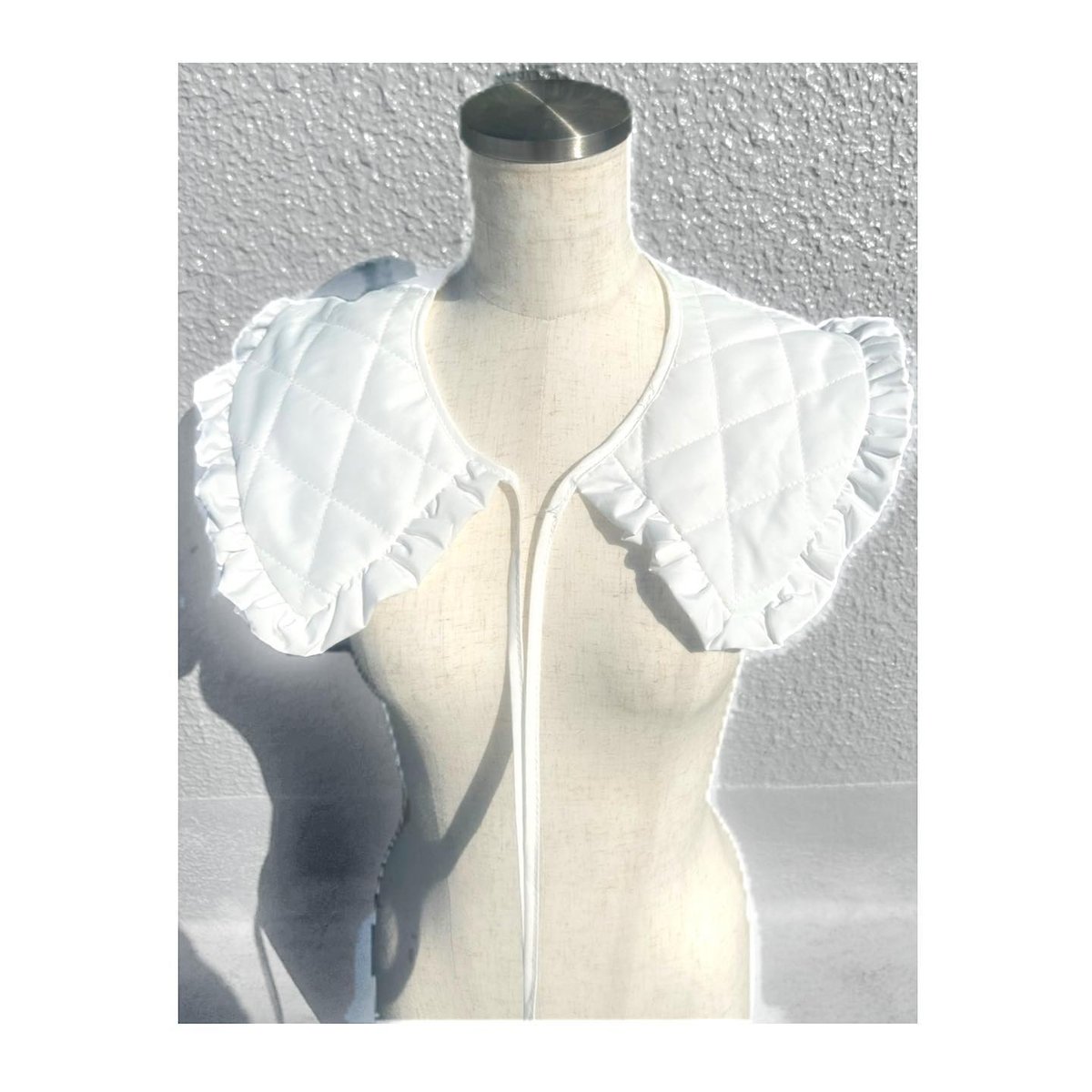 (Batikou/フランス輸入生地使用)キルティングラウンドキッズつけ襟 Batikou/フランス輸入生地使用)キルティングラウンドキッズつけ