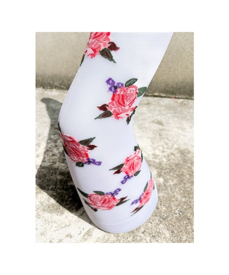 薔薇デザインタイツ