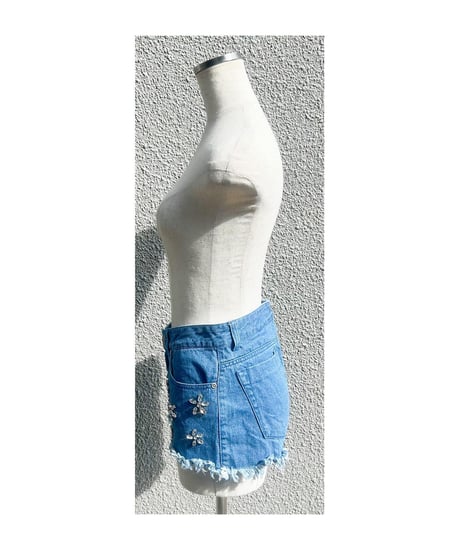 ビジューデニムパンツ