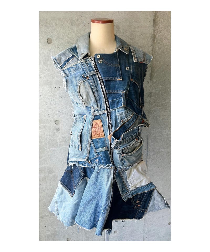 オリジナルデニムリメイクワンピース | MOGU RENTAL