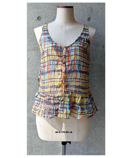 マルチカラーチェックキャミソール