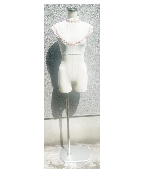 シアー花模様トップス