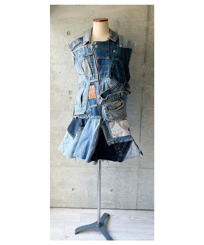 オリジナルデニムリメイクワンピース | MOGU RENTAL