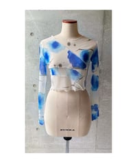 花柄シアートップス
