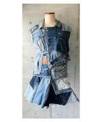 オリジナルデニムリメイクワンピース