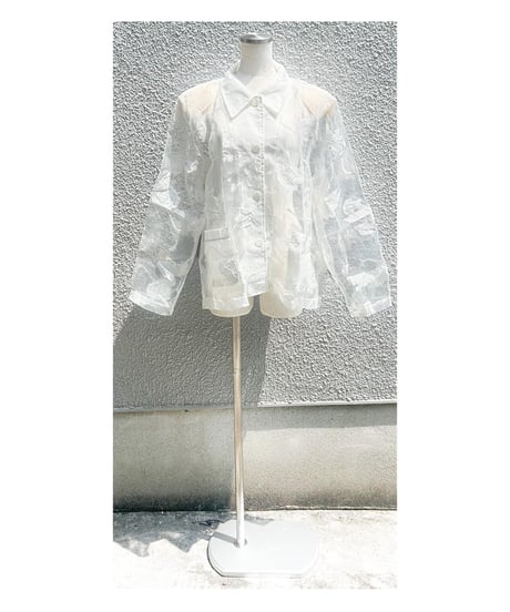 花柄シアーシャツジャケット