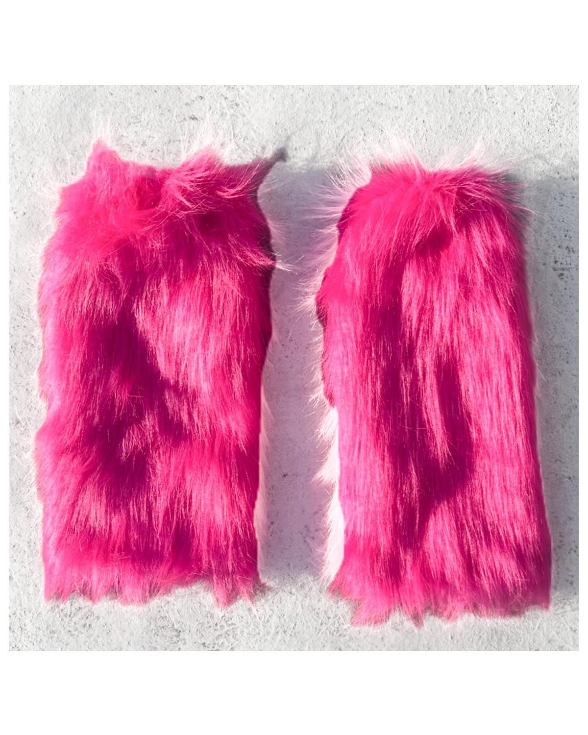 PINK HOUSE ストライプ レッグウォーマー ピンク ファーレッグ