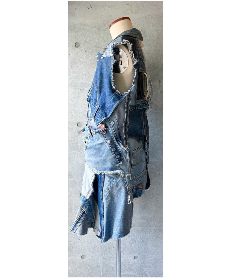 オリジナルデニムリメイクワンピース | MOGU RENTAL