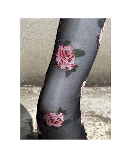 薔薇デザインタイツ