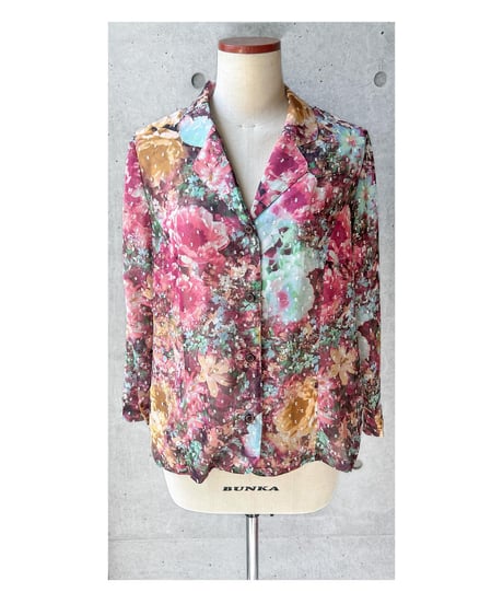 花柄シャツジャケット