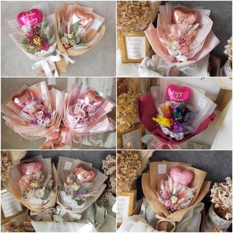【BB-1】メッセージバルーン付ミニブーケ（シングル）