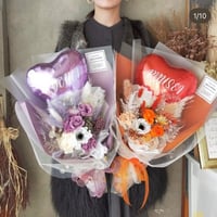 【BB-11】メッセージ付バルーンボリュームブーケ（シングル）
