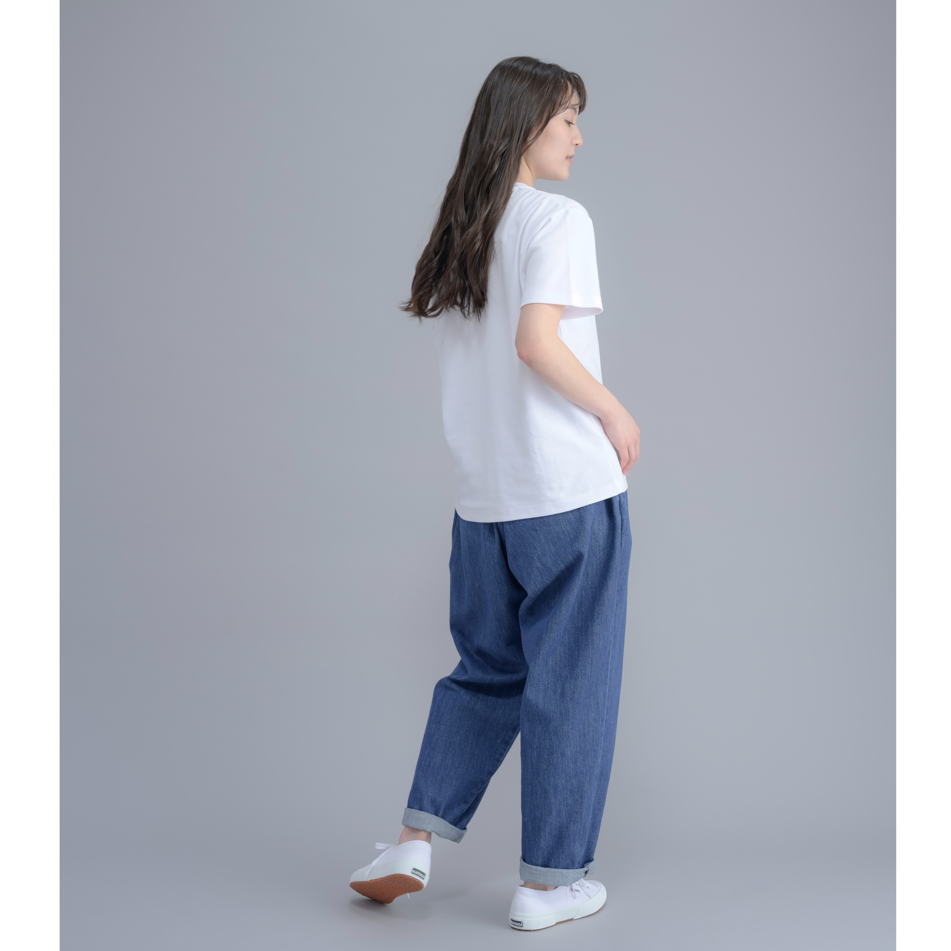 ワンサイズ デニムタックパンツ | Her-Me Online Store
